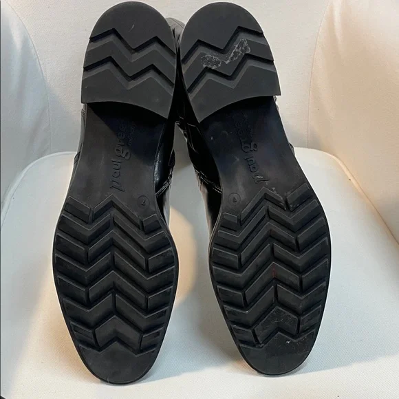 Paul Green Black Leather Knee-High Boots Sz 9 - Picture 7 of 9